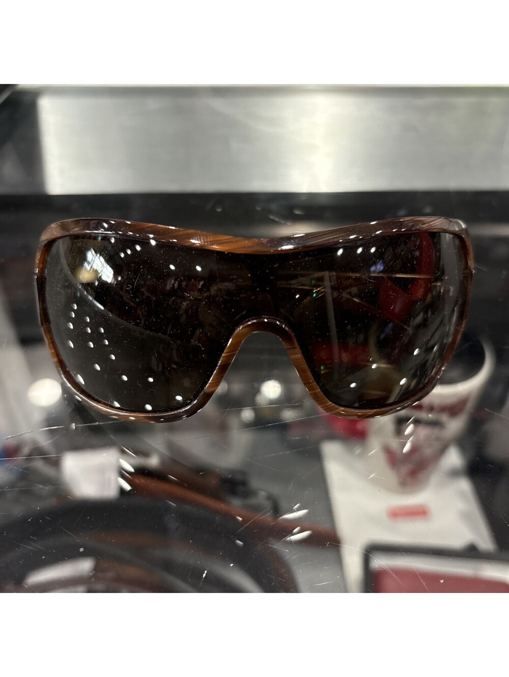 Woman’s Valentino Rhinestone Shield Glasses